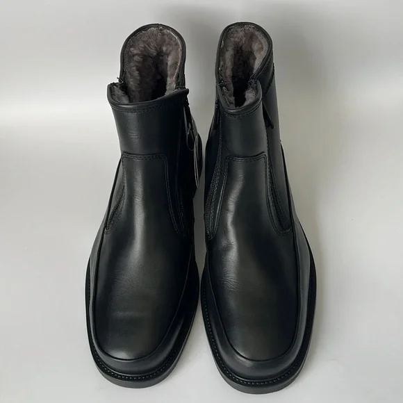 Fretz‎ Black Leather Sohle Men's Boots NWT - 9.5 - Picture 3 of 13